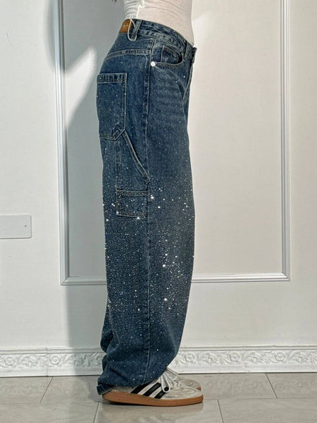 Jeans de mezclilla Shine Carpenter con globos