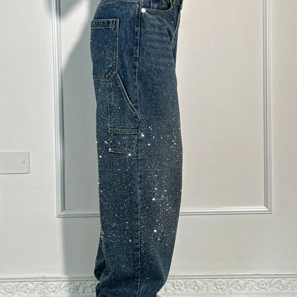 Jeans de mezclilla Shine Carpenter con globos