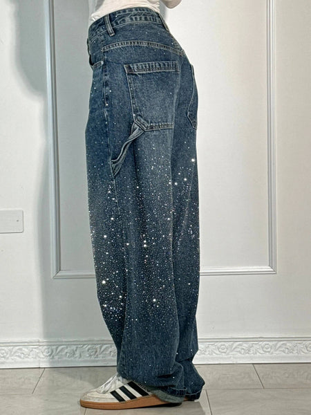 Jeans de mezclilla Shine Carpenter con globos